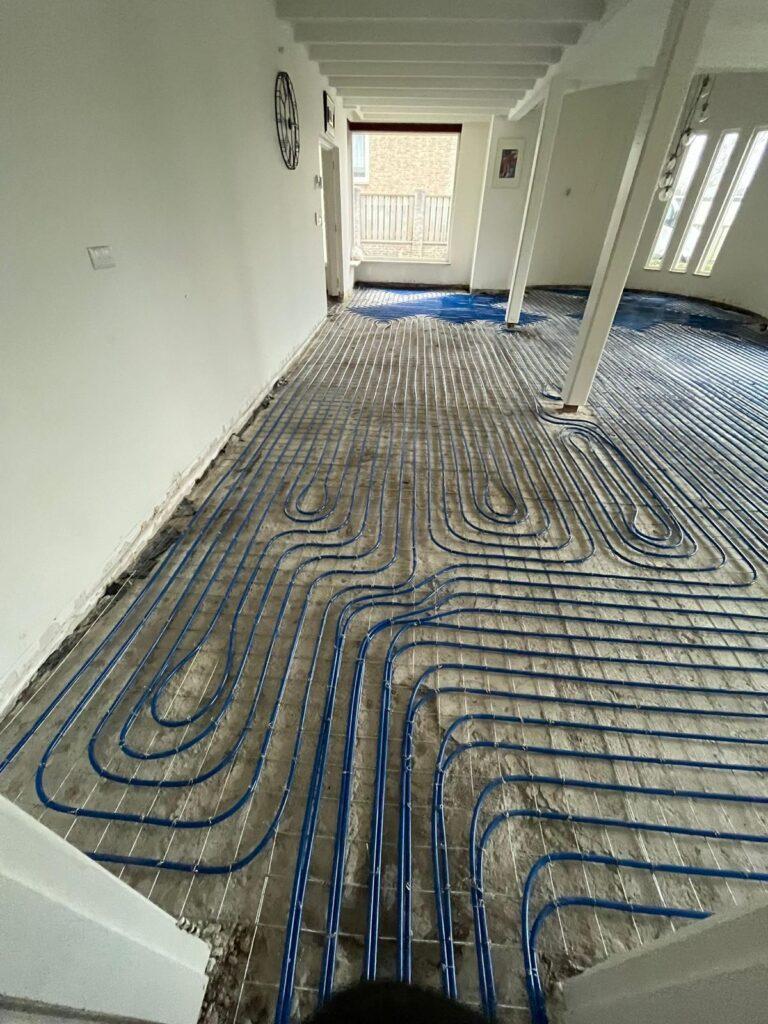 Vloerverwarming woonkamer